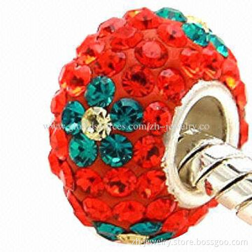 Crystal charm beads, we can make crystal, glass, glaze, wooden gemstone charms beads
